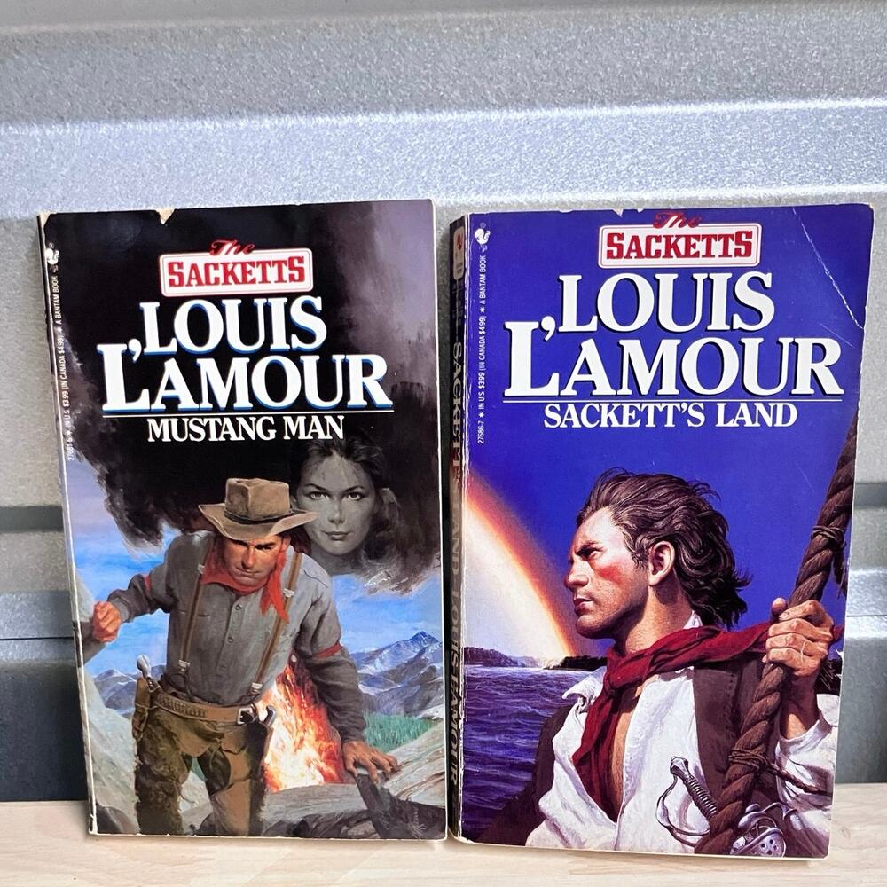 Louis L’Armour Sacketts Lot of 2 Paperback Westerns Vintage Books‎ Novels